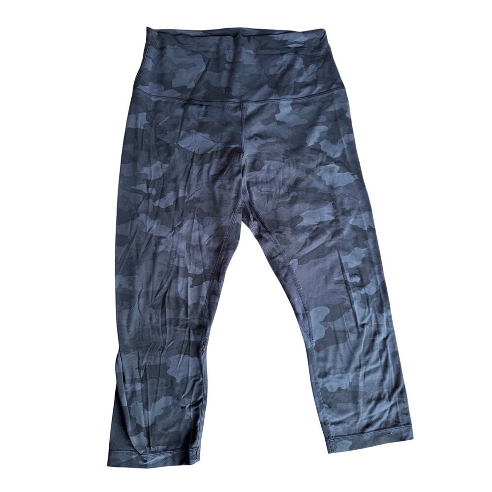 Lululemon Align Crop Black Camo Leggings Size 12